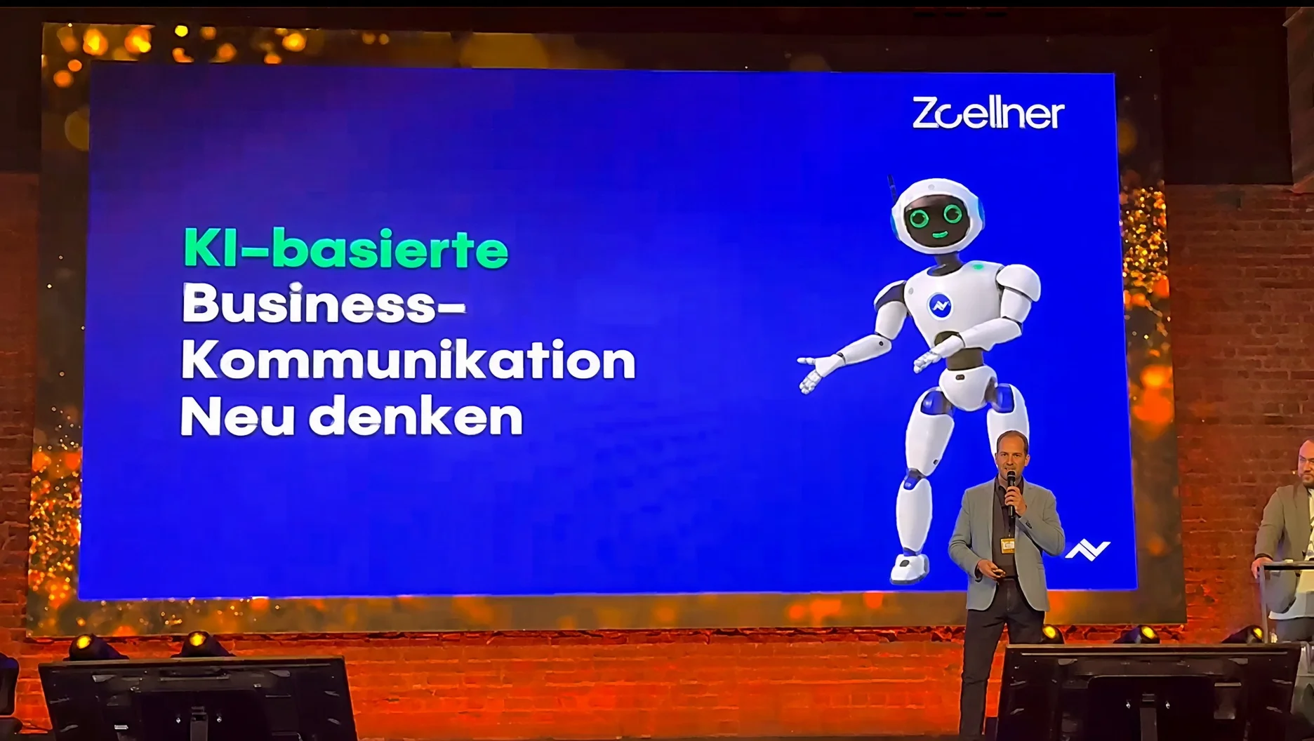 Peter Gemander auf der Bühne der onOffice business-beats 2026: KI-basierte Business-Kommunikation neu denken