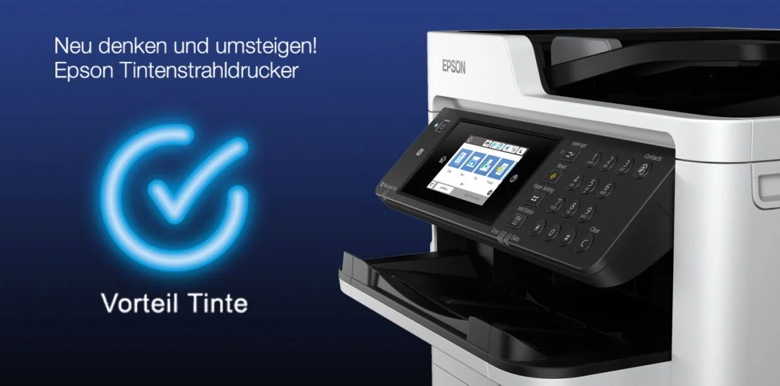 Neu denken und umsteigen! Epson Tintenstrahldrucker, Vorteil Tinte